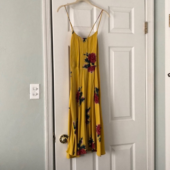 Privacy Please Yellow Midi dress - cut out back! - Picture 3 of 4